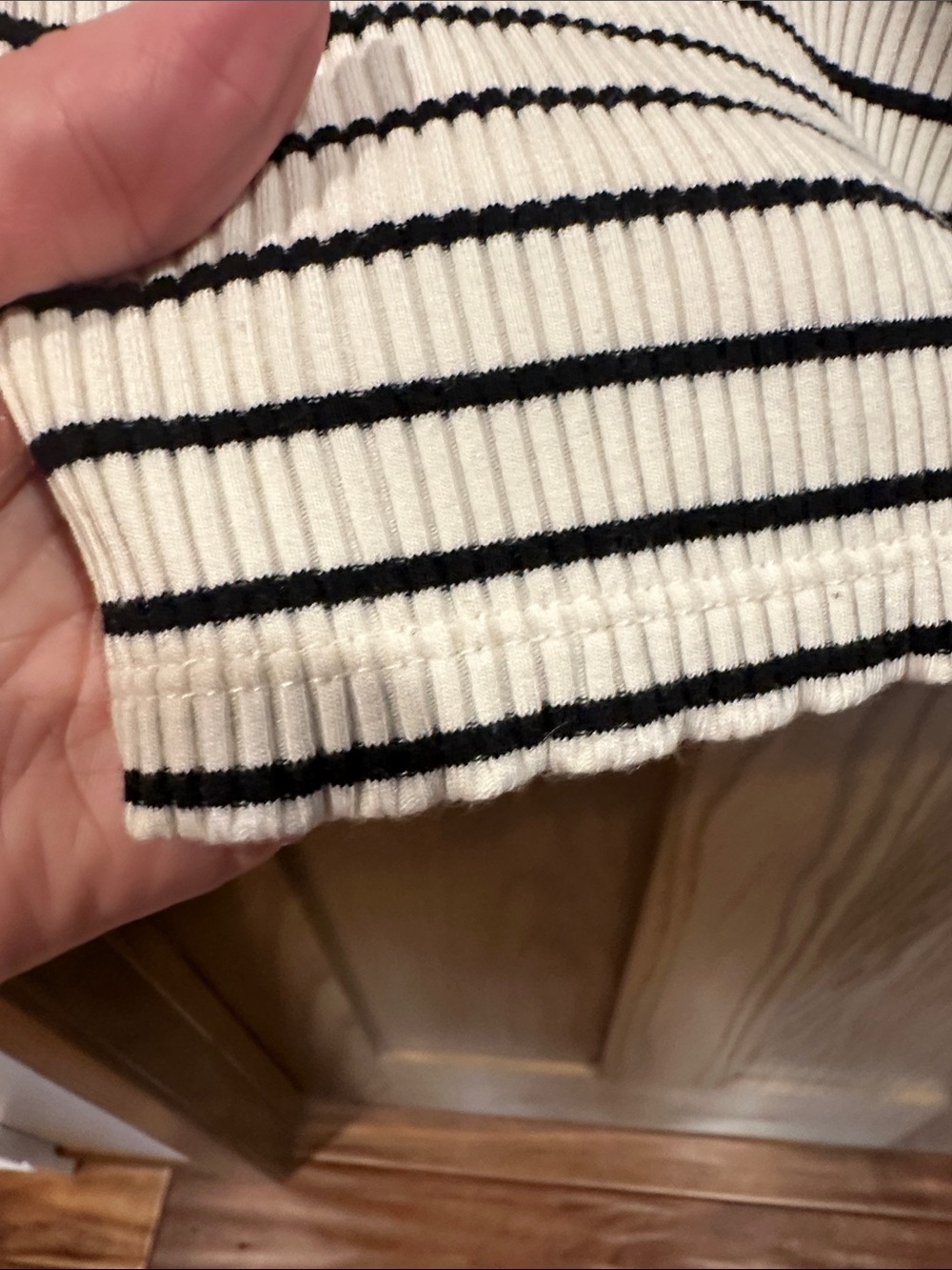 Ann Taylor Black and White Striped Button-Front Tank - Picture 4 of 5